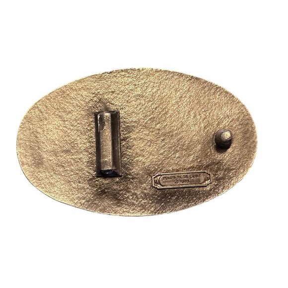 Vtg Belt Buckle Century Hulburt Specialized Lubricants 1983 Pewter USA Made - Picture 2 of 2